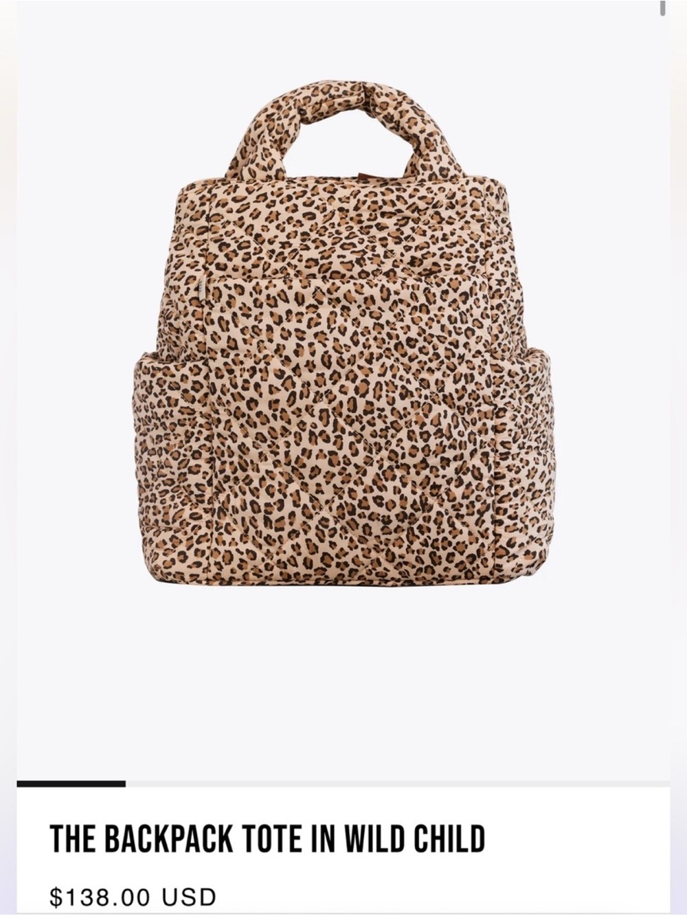 Beis x Elsa Hosk diaper backpack in Wild Child